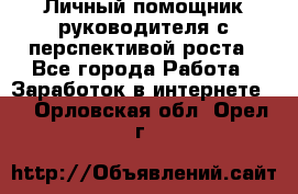 Личный помощник руководителя с перспективой роста - Все города Работа » Заработок в интернете   . Орловская обл.,Орел г.